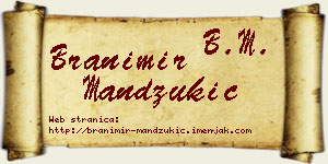 Branimir Mandžukić vizit kartica